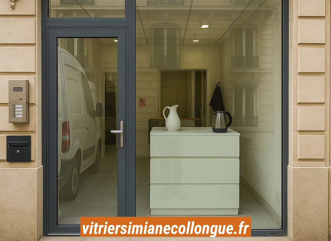 Façade vitrine de magasin en aluminium sur mesure à Simiane-Collongue